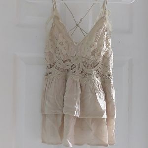 NWOT Lace Ruffle Cami Top
